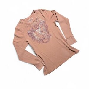 Orange and brown y2k preppy long sleeve Sonoma shirt Size L